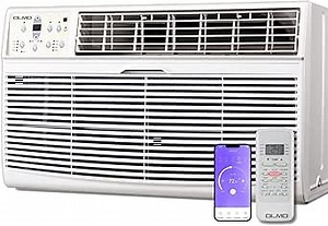OLMO 12,000 BTU 115V Through-the-Wall Air Conditioner – Cooling Only – Includes Remote Control & Built-In Wireless Smart Kit – R-32 Refrigerant