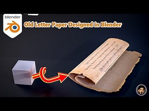 Create an Old Letter Paper in Blender | Complete Step by step Tutorial #blender