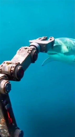 🚨 ROBOT VS SHARK ATTACK! AI Defense Saves Submarine! 🤖#SharkAttack #Robot #Submarine