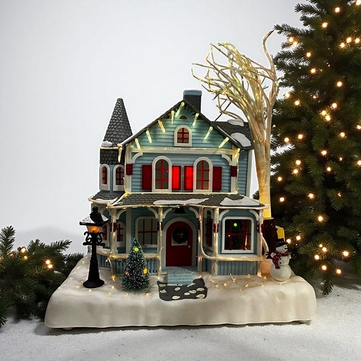 Avon Holiday Splendor Christmas Village Lighted Fiber Optic House From 2001 - Etsy