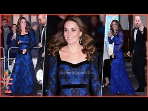 Date Night! Catherine Stunning In A Show-Stopping Lace Gown At The Royal Variety With William