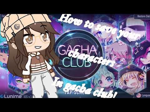 How to save your characters in gacha club! || tutorial || gacha club