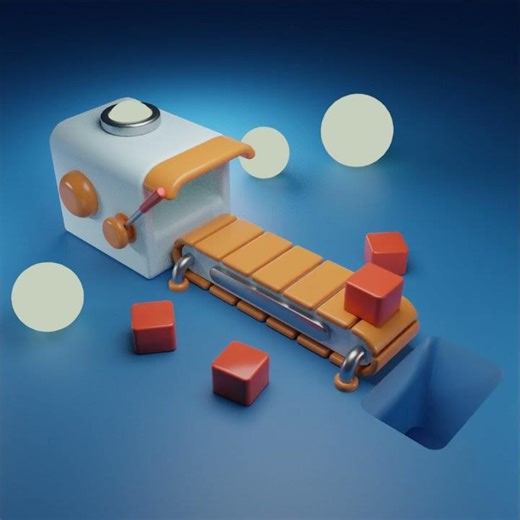 Oddly Satisfying Factory Belt 🏭 | 3D Animation