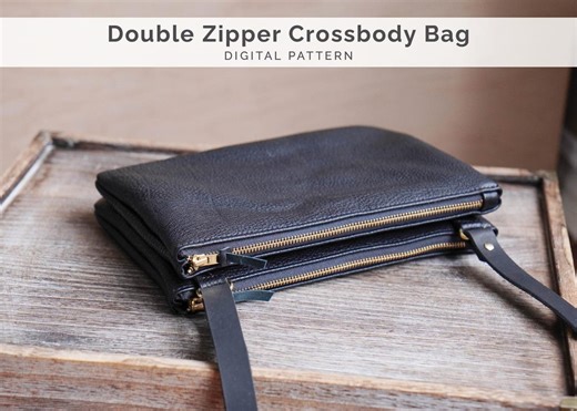 Double Zip Crossbody Bag Pattern - Etsy