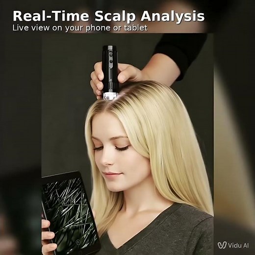 Real-Time Skin & Scalp Analysis | Wireless Video Microscope (Max-see App)