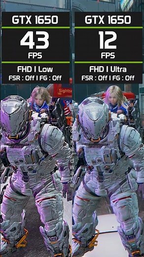 Low vs Ultra Pragmata GTX 1650 #gaming #benchmark #shorts