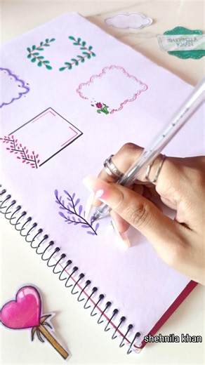 EASY BORDER DESIGNS/PROJECT WORK DESIGNS/CORNER AND SIDE BORDER DESIGN #shehnilakhan
