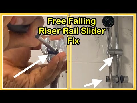 Shower Riser Rail Slider Sliding and Free Falling Fix - How to Repair & Replace Defective Slider