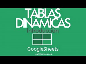 Crear Tablas Dinámicas en GOOGLE SHEETS - Introducción a Tablas Dinámicas