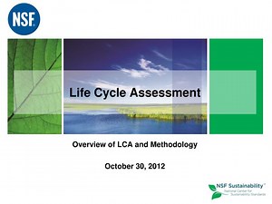Life Cycle Assessment - SlideServe