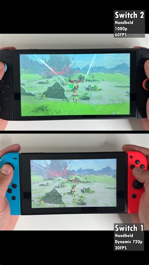 Zelda Tears of the Kingdom on Switch 1 vs. Switch 2 #nintendoswitch2 #zeldatearsofthekingdom | Open Surprise