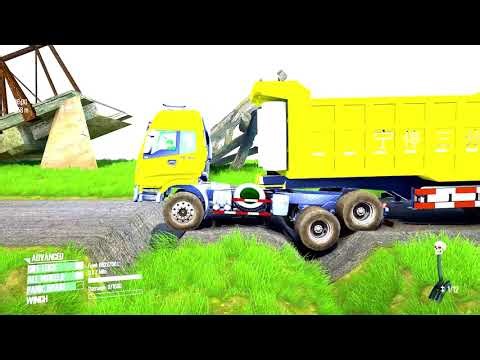Spintires MudRunner: Mod Truck Battles the Deadliest Bumpy Road – Driver Skills Test