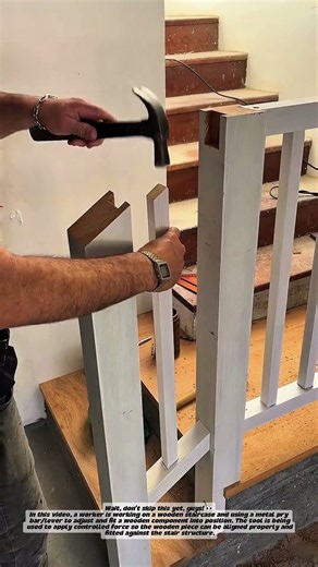 Professional Wooden Stair Installation Technique.