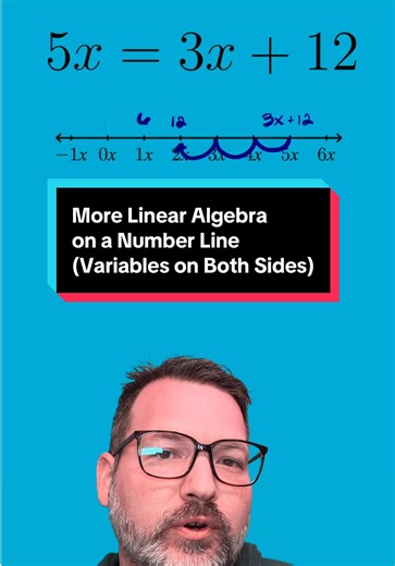 More number line math, this time with variables on both sides | Math