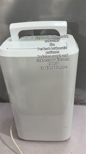 Household thrift on Instagram: "10L portable Dehumidifier air purifier with Handle, LED display, timer, With its 2L capacity tank, it’s capable of extracting up to 400ml of water per hour, and features an automatic shut down to switch off the machine when full. Timer function - Set the timer to automatically switch the dehumidifier on and off Other features include a carry handle, LED display and reusable air filter. 120k"