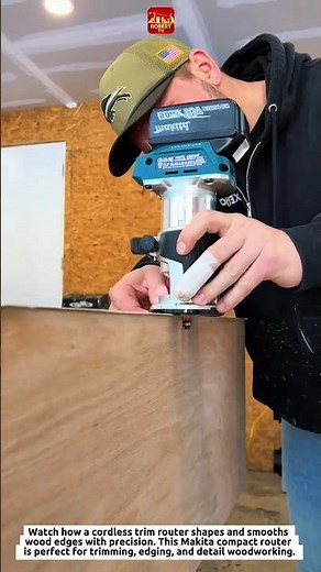 Insanely smooth wood edge with cordless trim router | Makita compact router trick!