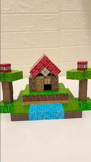 how to make a minecraft house #funbuildingblocks #minecraft #lego