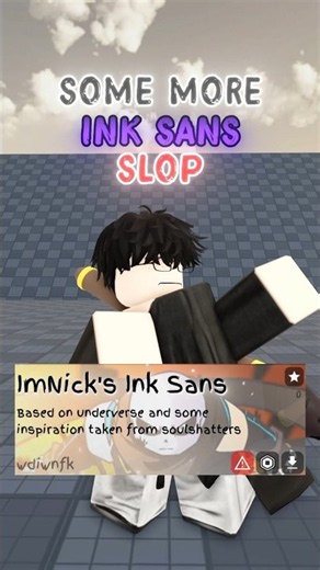 More Ink Sans SLOP #jjs #roblox #skillbuilder #underverse #inksans #moveset #custom #undertaleau