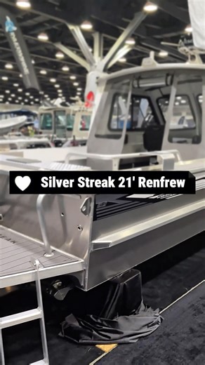 Inlet Marine on Instagram: "300 horses. One purpose. Silver Streak 21' Renfrew Hard Top rigged for serious fishing. Mercury 300XL main. 9.9 Pro Kicker when you need to slow down. Garmin package with 12" GPSMAP, radar, autopilot. Seakeeper Ride keeps you level in the slop. Shockwave S5 seats. Ultradeck. 6.4 mm aluminum plate. Continuous welds. No rivets. Lifetime hull warranty. Built in Sooke, BC. On a Road Runner 4800 trailer at the boat show now 👆 📍 Booth 1100, Vancouver Convention Centre Wes