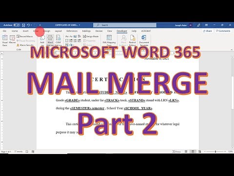 MAIL MERGE PART2: Create Individual Document/ PDF File with Customized Filename Using Mail Merge