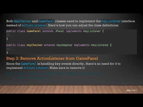 Solving the KeyListener and ActionListener Registration Issue in Java Swing Game Development
