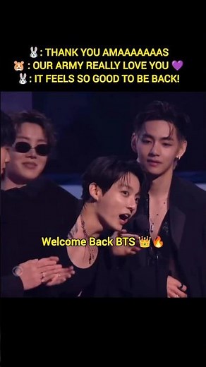 Jin and Jungkook Thanking Army at Ama 2026 ❤️‍🩹🔥👑 #bts #fypviralシ #shorts