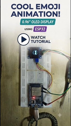 How to Play Cool Emoji Animation on 0.96" OLED Display using ESP32 #esp32project #oleddisplay