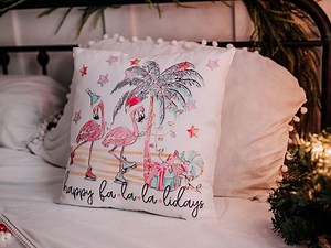 Funny Flamingo Christmas Throw Pillows for Couch, Beach Christmas Decor for Home, Coastal Christmas Pillow Covers 18 X 18, Cute Christmas - Etsy