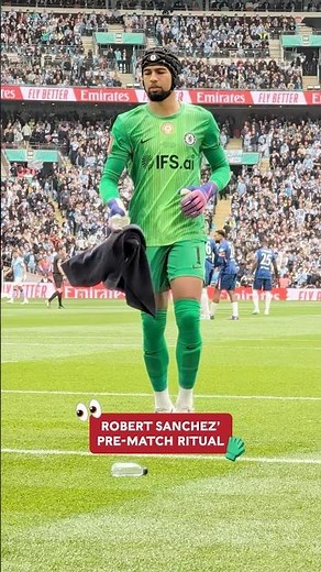 Robert Sanchez getting in the zone at Wembley 😘