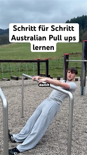 Schritt für Schritt Australian Pull ups lernen #calisthenics #motivation #strongabs #sports