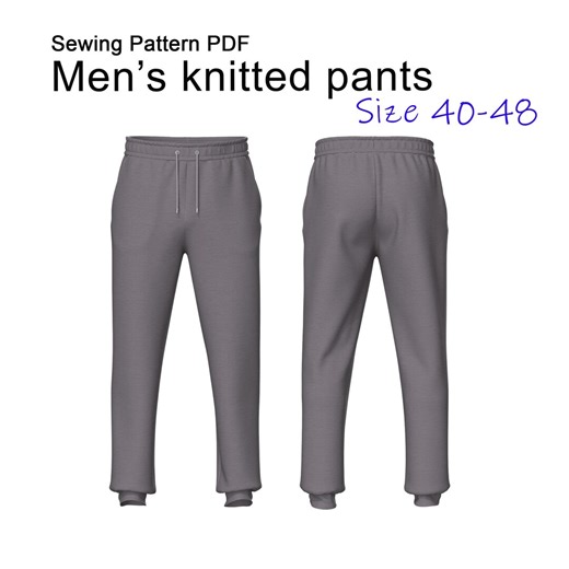 Men's Jogger Pants Sewing Pattern – Relaxed Fit Sweatpants (sizes 40-48) (PDF Pattern) - Etsy