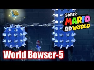 Super Mario 3D World - World Bowser 5 - Deepwater Dungeon - All Stars & Stamp 100% Walkthrough