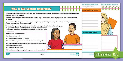 Why Is Eye Contact Important? - Social Skills