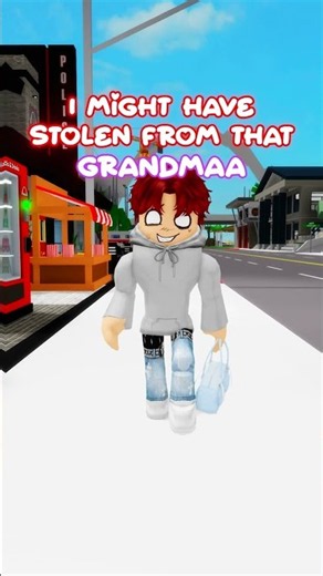 he stole this grandmas purse so I walked him down...😡🤭#robloxshorts #roblox