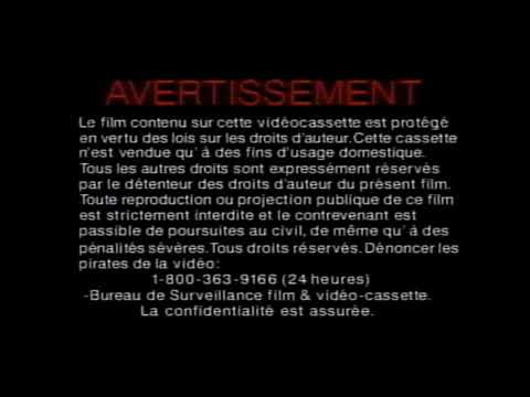 Universal Warning Screen (1991-2005 Quebec) (VHS Variant)