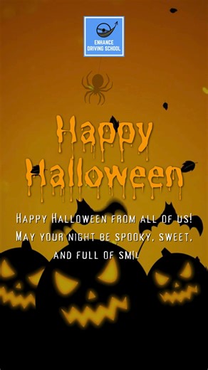 🚗🎃 This Halloween, Don’t Drive Like a Ghost! 👻 Keep your license — and your life — out of spooky situations! 😜 Learn safe, smart, and confident driving with Enhance Driving School — because scaring your instructor isn’t the goal! 😅💀 Drive safe… even if the roads are haunted! 🕸️🛞 #EnhanceDrivingSchool #SpookySafeDriving #NoGhostDrivers #TrickOrDrive