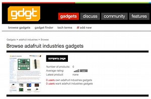 Adafruit Industries on gdgt