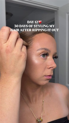 Day 12/30 styling my hair after ripping it out ❤️‍🩹❤️‍🩹✨💕🧚🏼‍♀️🧚🏼‍♀️ I can still do things with my hair just have to get creative hehe 🤭❤️‍🩹 #hairloss #trichotillomania #hair @SHEGLAM HAIR US