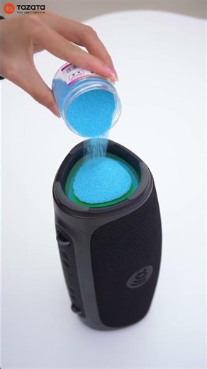The effect of different samll objects bouncing on the speaker