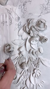 5.3K views · 94 reactions | Sculpture painting with joint compound on drywall  #art #sculpturepainting #basrelief #3dart #wallartdecor | Bell de la Vega. | Facebook