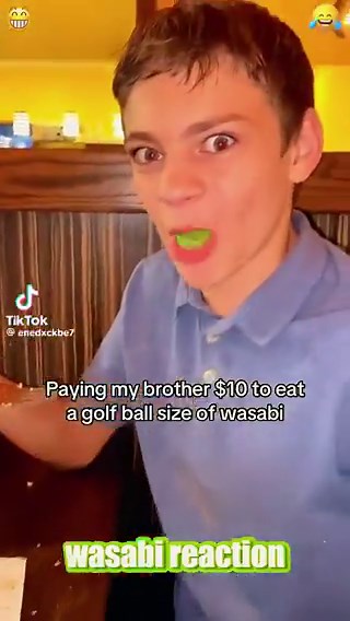 People trying wasabi thinking it's guacamole.