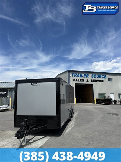 8.5x24 Look Vision Circuit Edition Enclosed Race Car Hauler Trailer - 7'6" Interior - 10K GVWR - .080 PolyCor, 48" Side Door, Alloy Wheels, Battery, D-Rings, Lower Cabinet, Power T