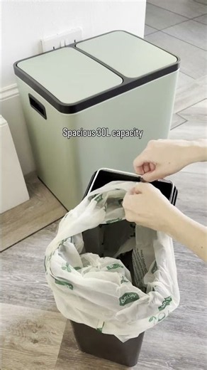 30L Bins Sage Green and Cream