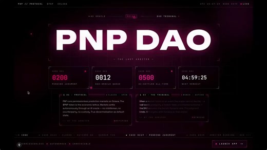 Solana allows launchpads to exist by letting you print infinite tokens at high speed and low cost🖨️@Bubblegumdotfun uses that infrastructure to turn infinite questions into tokens 🍬But that also means infinite outcomes need to be fairly determined , and at scale, to keep up with the high flying demand of a launchpad. Introducing our innovative solution @PnP_DAO Using our DAO mechanism , $PNP token holders will earn 30% of all trading fees on all markets printed. This ties working economic ince