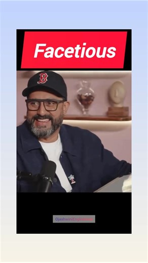 Facetious Meaning in Hindi | Serious Situation me Mazaak Karna 😏 | English Vocabulary