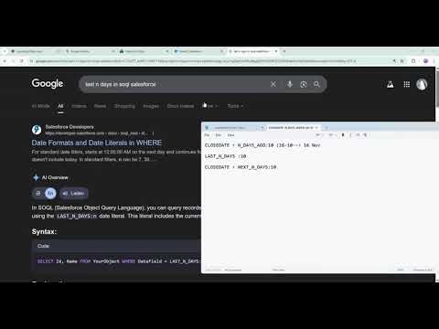 Date filter Literals Aggregate functions of SOQL
