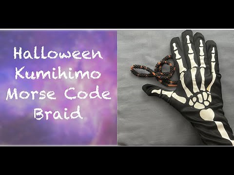 Halloween Kumihimo Morse Code Braid