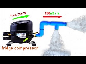 I turn fridge compressor into a water pump speed 280m3 / hour Vs Free Energy Water Pump 24H/Days..