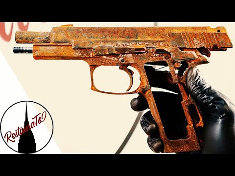 Restoration of the military pistol ruined by the rust - Bernardelli P. 018s 9 mm Restoration
