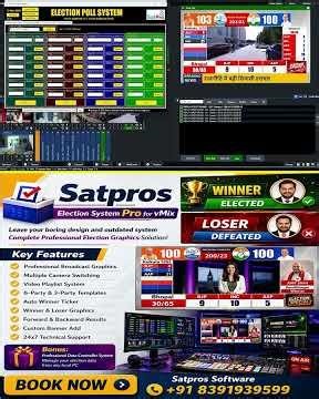 Election Poll Graphics System Pro for vMix
